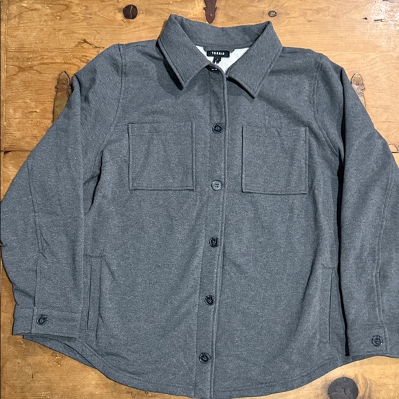 Torrid Fleece Shacket size 2 18/20 - Picture 7 of 7